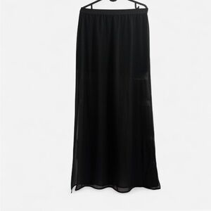 Black Sheer Maxi Skirt